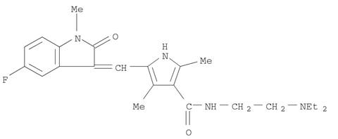 1H-Pyrrole-3-carboxamide, N-[2-(diethylamino)ethyl]-5-[(5-fluoro-1,2-dihydro-1-methyl-2-oxo-3H-indol-3-ylidene)methyl]-2,4-dimethyl-